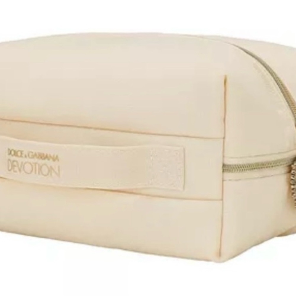 Dolce & Gabbana Cream Cosmetic Bag with 2 D&G hair pins